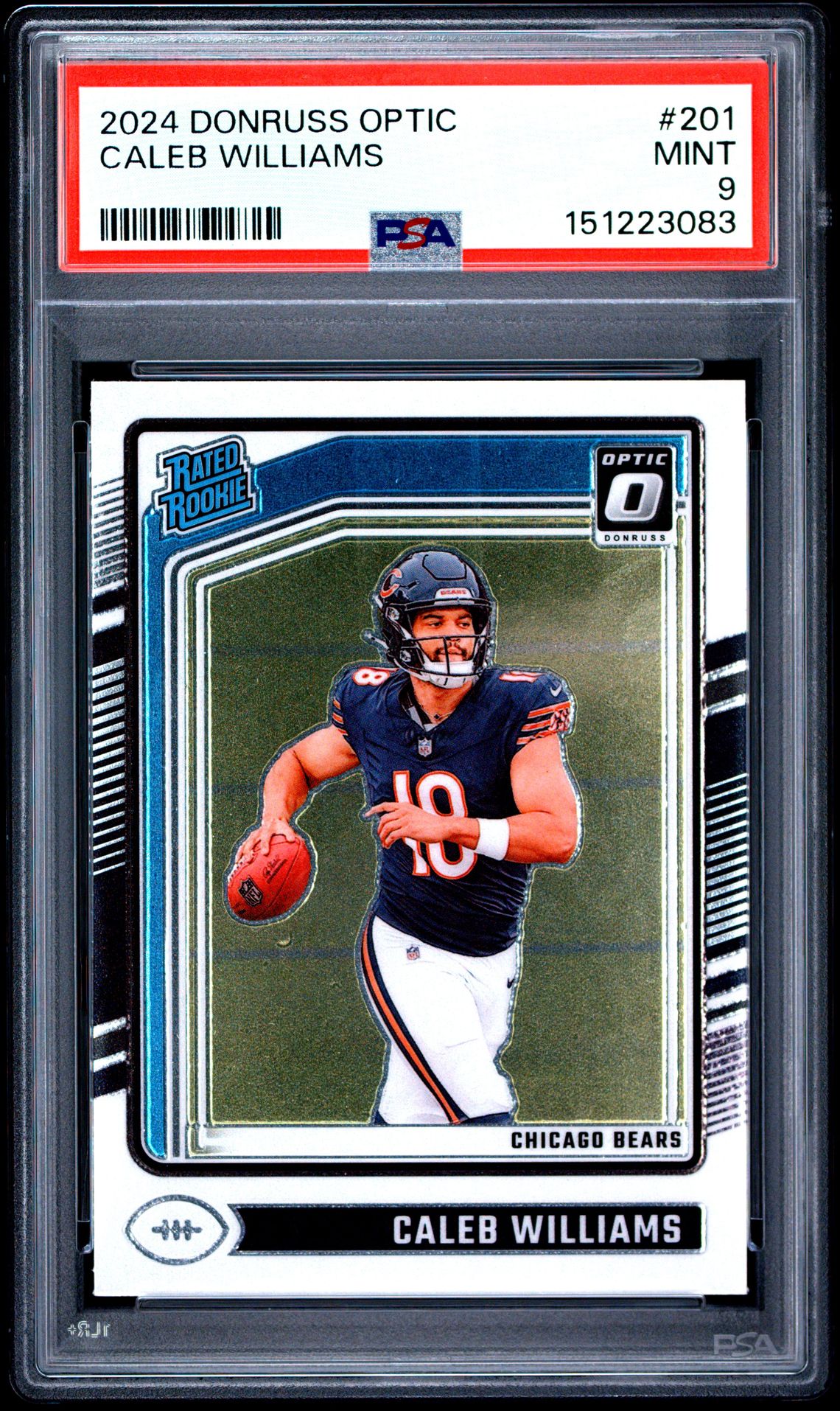 2024 Panini Donruss Optic Caleb Williams #201 Mint 9 front