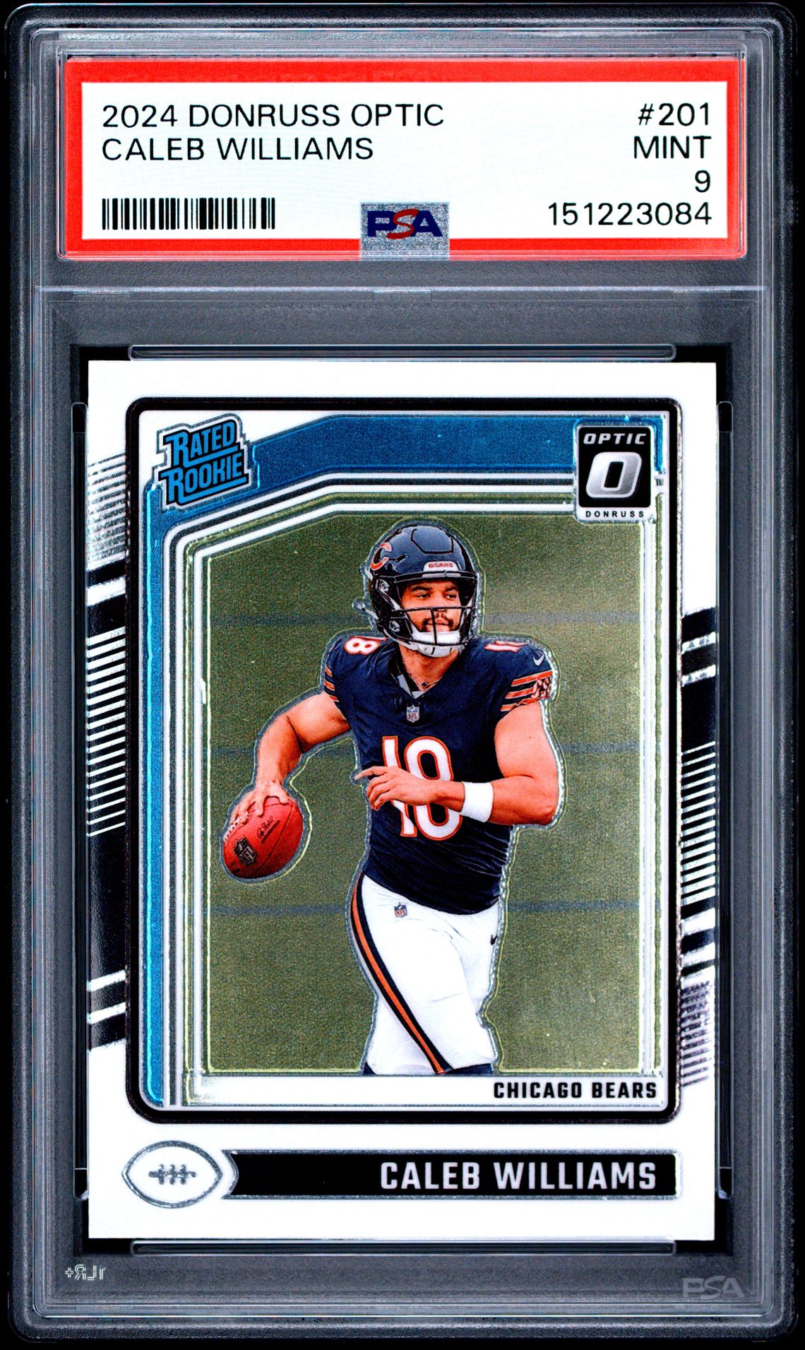 2024 Panini Donruss Optic Caleb Williams #201 Mint 9 front