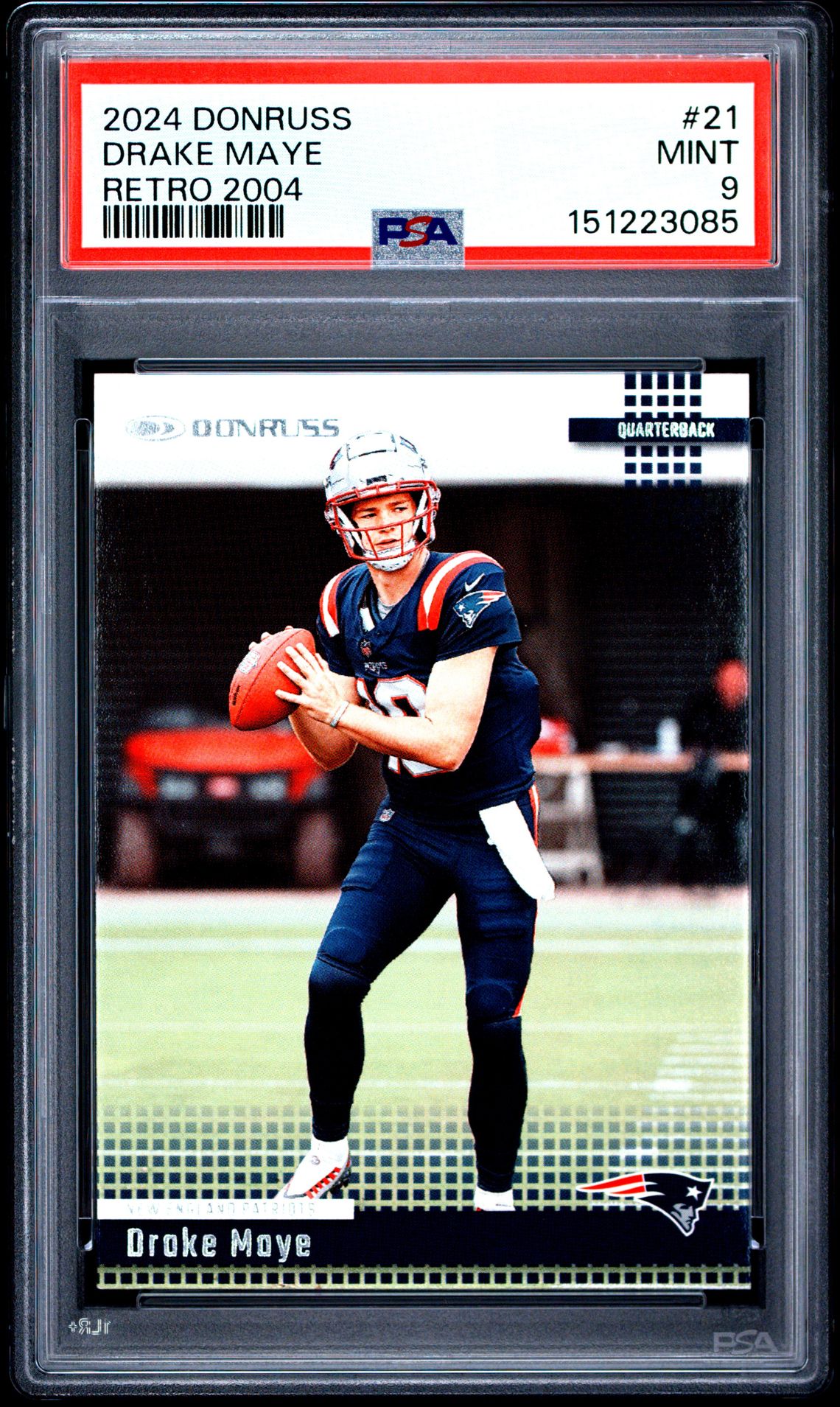 2024 Panini Donruss Retro 2004 Drake Maye #21 Mint 9 front