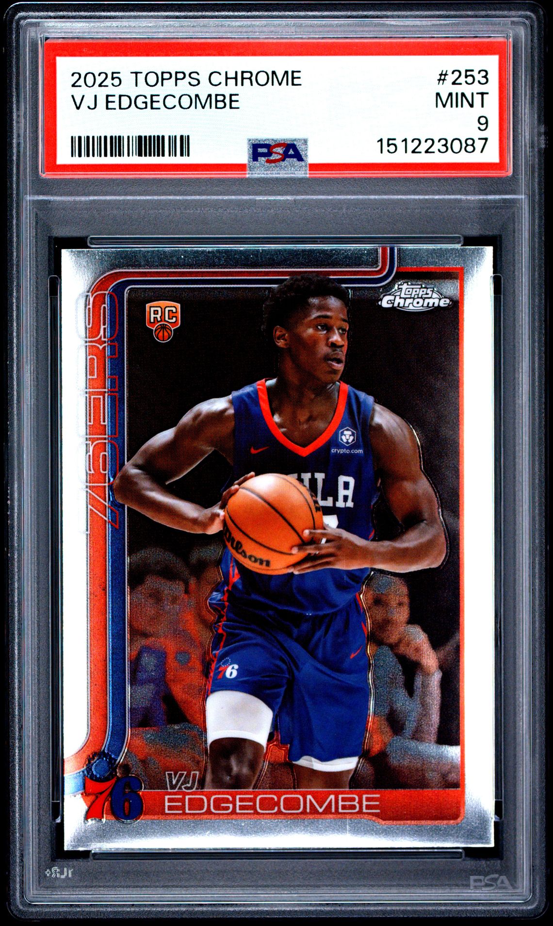 2025 Topps Chrome Vj Edgecombe #253 Mint 9 front