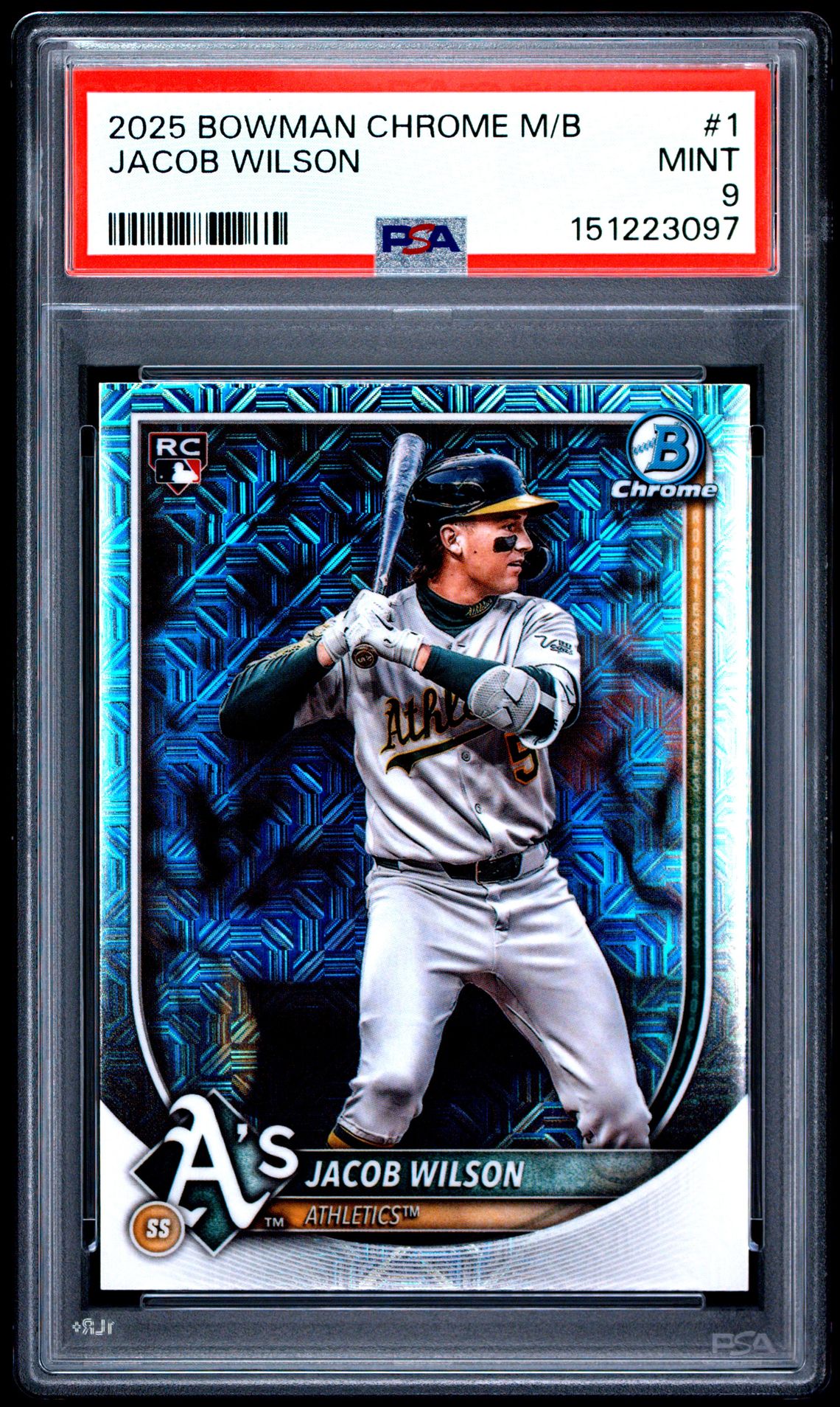 2025 Bowman Chrome Mega Box Jacob Wilson #1 Mint 9 front