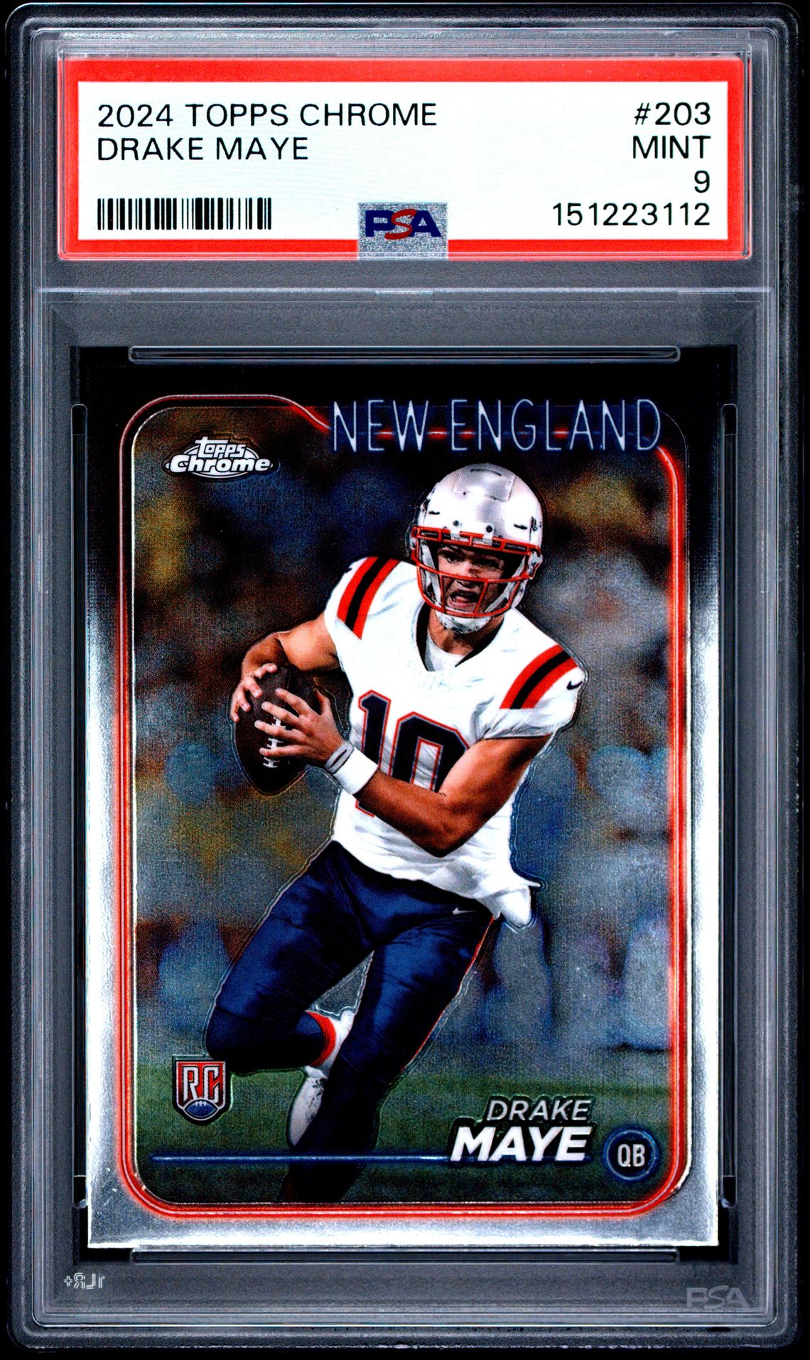 2024 Topps Chrome Drake Maye #203 Mint 9 front