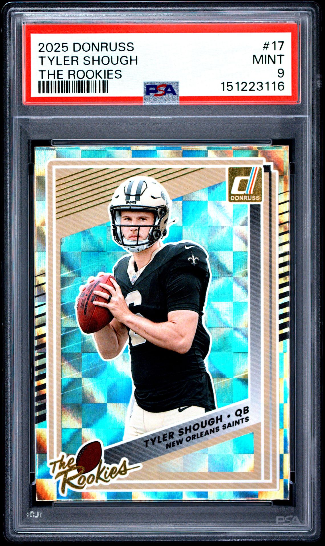 2025 Panini Donruss The Rookies Tyler Shough #17 Mint 9 front