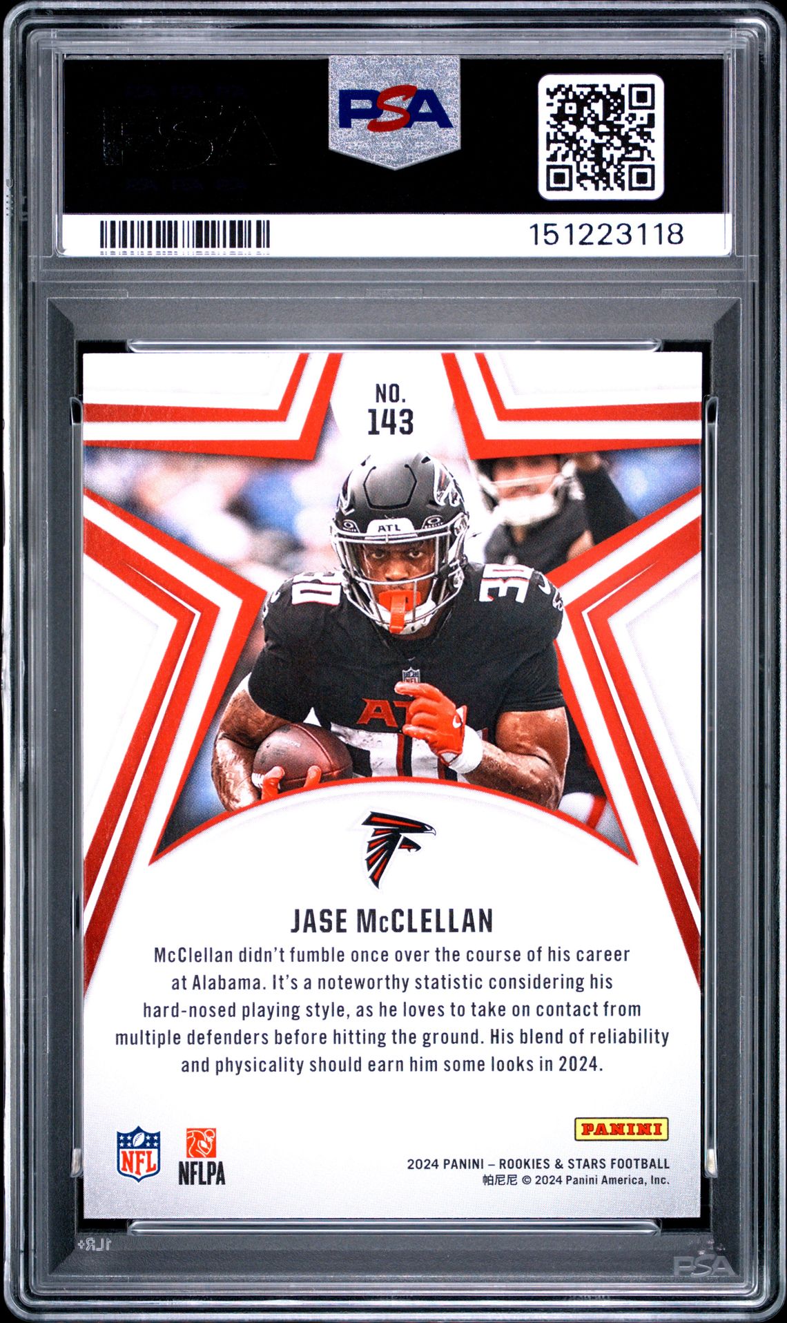 2024 Panini Rookies & Stars Jase Mcclellan #143 Mint 9 back