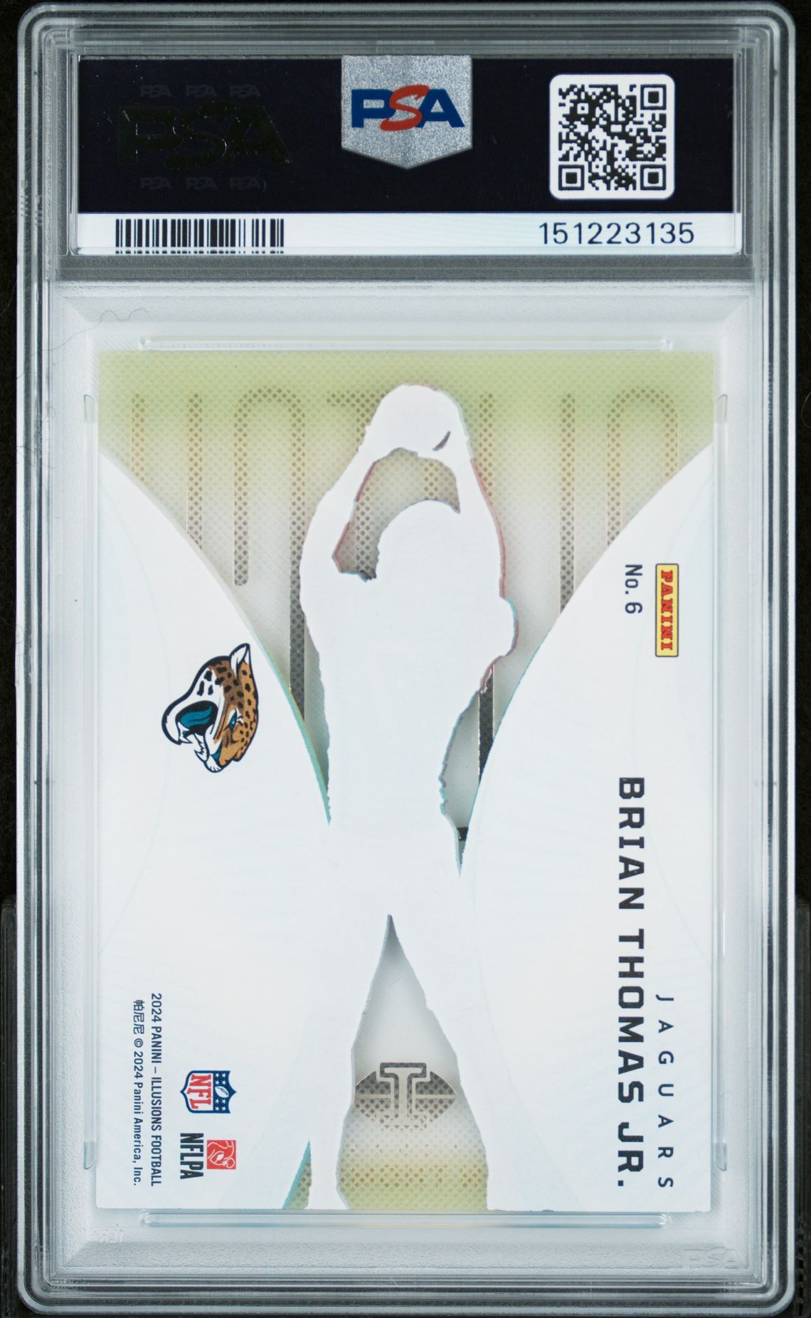 2024 Panini Illusions Clutch Brian Thomas Jr. #6 Gem Mt 10 back