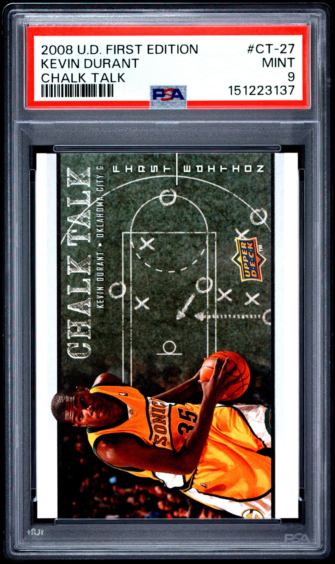 2008 Upper Deck First Edition Chalk Talk Kevin Durant #Ct-27 (Chalk Talk) Mint 9 front