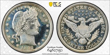 1892 25C PR62CAM