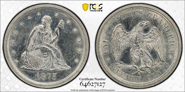 1875-S 20C AU58