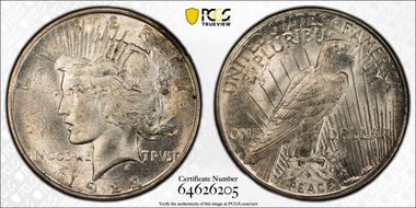 1922-D $1 MS65