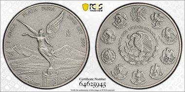 2018-Mo Onza Libertad Ag - Antiqued SP70