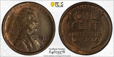 1915-D 1C AU58BN