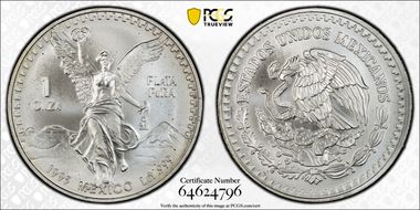 1995-Mo Onza Libertad Ag MS67