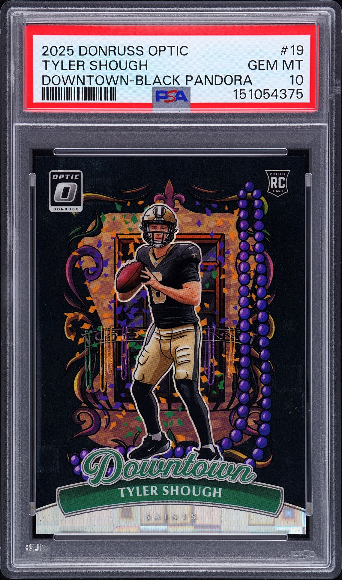 2025 Panini Panini Donruss Optic Downtown #19 Tyler Shough front