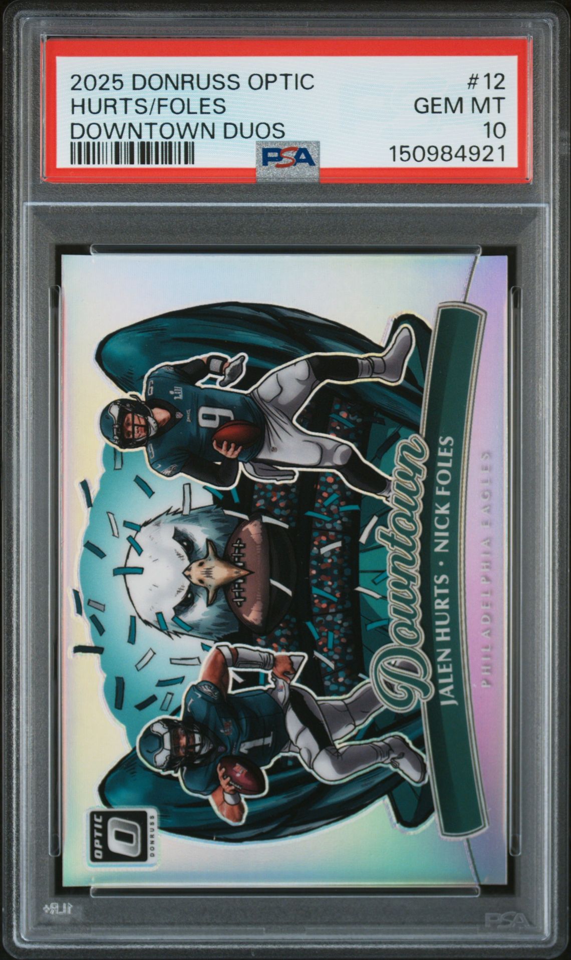 2025 Panini PANINI DONRUSS OPTIC DOWNTOWN DUOS #12 Hurts/Foles front