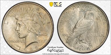 1923 $1 VAM 1-O, Bar Wing MS62