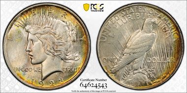 1923 $1 AU58
