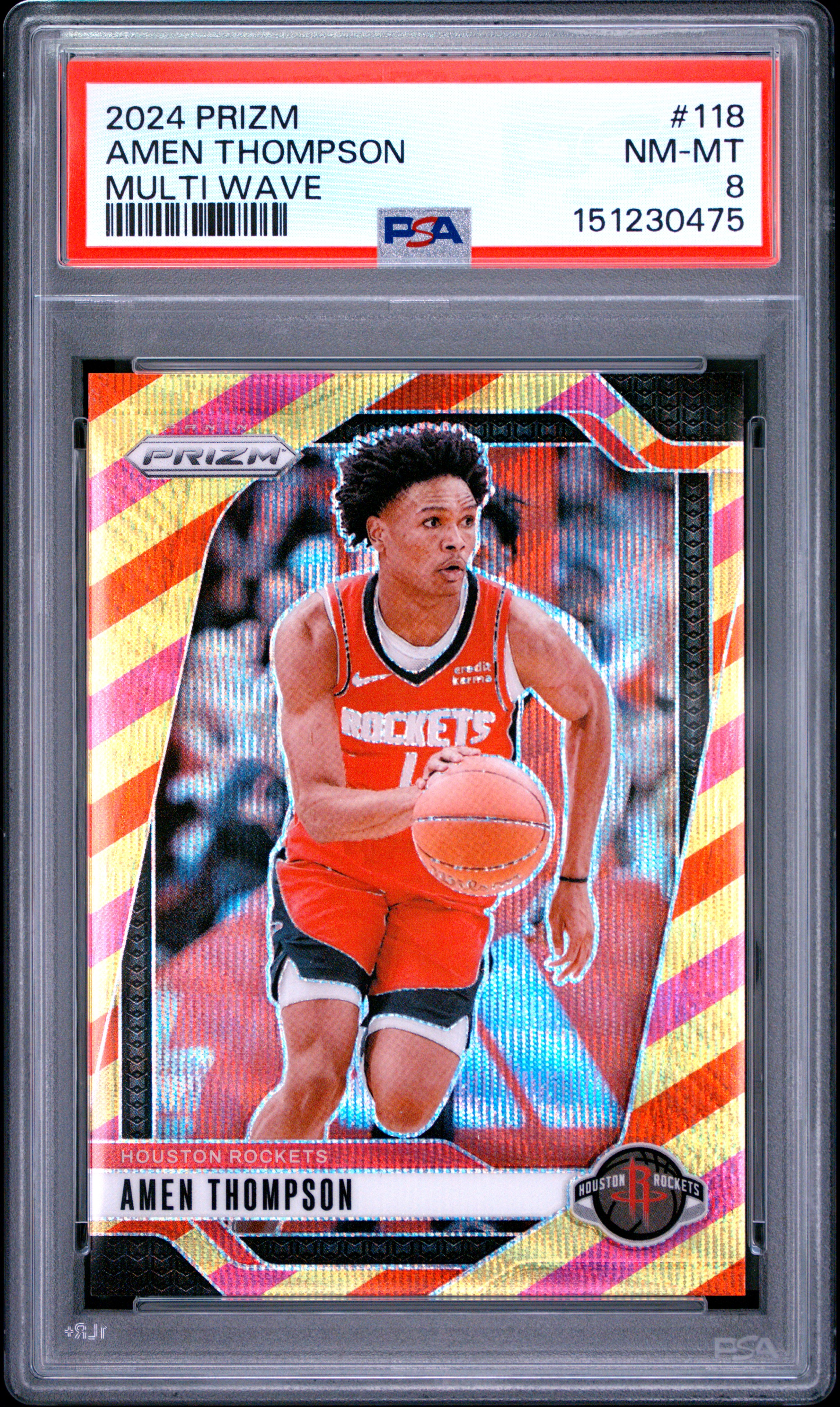 2024 #118 Amen Thompson PSA 8 Panini Prizm