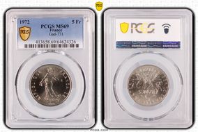 1972 5 Fr Gad-771 MS69