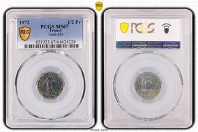 1972 1/2 Fr Gad-429 MS67