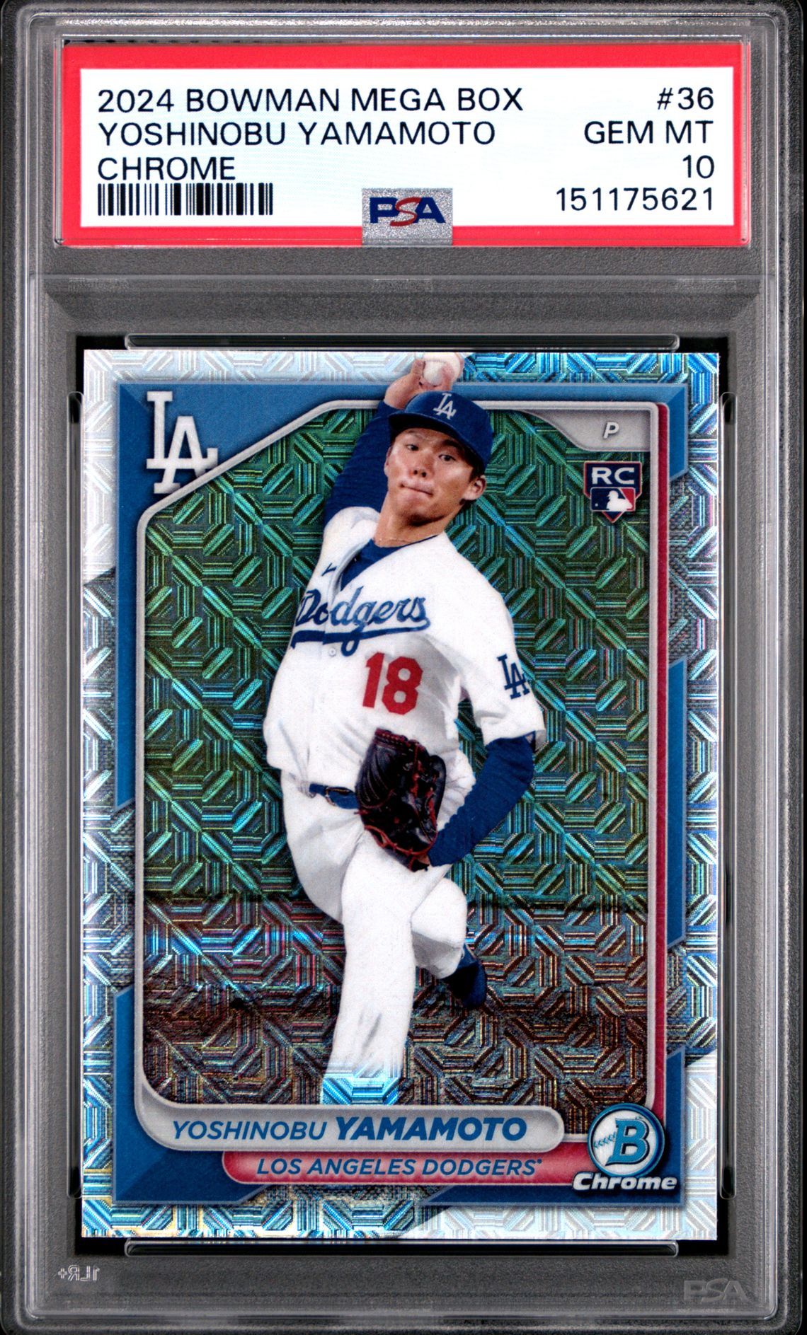 2024 Bowman BOWMAN MEGA BOX CHROME Refractor #36 Yoshinobu Yamamoto front