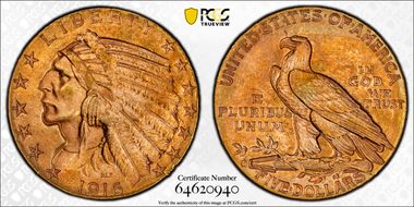 1916-S $5 MS63