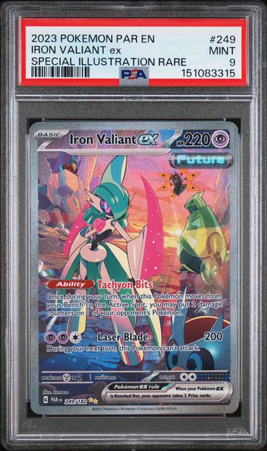 2023 Pokemon Par EN-Paradox Rift #249 Iron Valiant Ex - Special Illustration Rare (PSA 9)