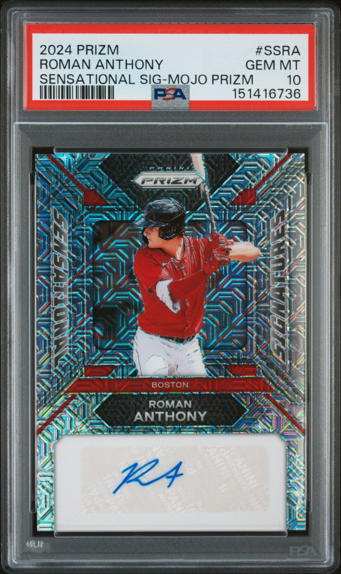 2024 Panini PANINI PRIZM SENSATIONAL SIGNATURES MOJO PRIZM #SSRA Roman Anthony front