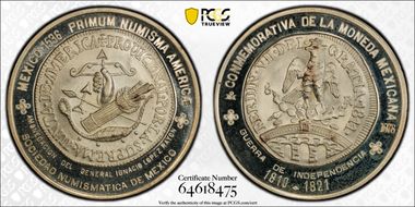 1976-Mo Medal Numismatic Society Ag 1811 8 Real SP68