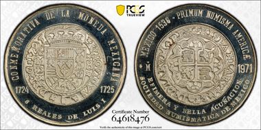 1971-Mo Medal Grove-1104a 1725 8R Numismatic Society Ag SP68