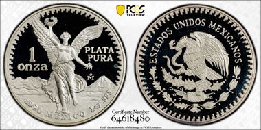 1990-Mo Onza Libertad Ag PR69DCAM