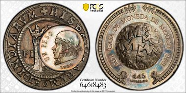 1980-Mo Medal Casa de Moneda 445th Ann Ag SP65