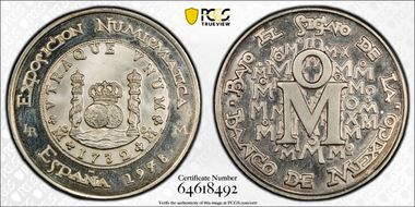 1978-Mo Medal Numismatic Exhibition Ag MS66