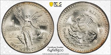 1987-Mo Onza Libertad Ag - DDO MS68