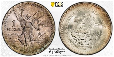 1983-Mo Onza Libertad Ag MS65