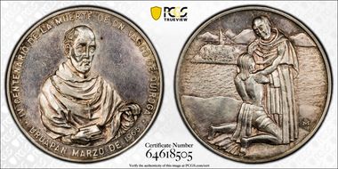 1965-Mo Medal Grove-P-340a Ag Vasco de Quiroga MS65