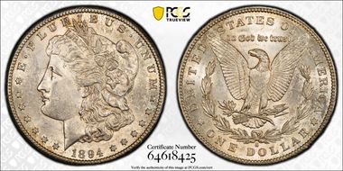 1894-S $1 AU58