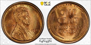 1909-S 1C Lincoln MS65RB