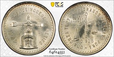 1949-Mo Onza KM-M49a  Ag N1