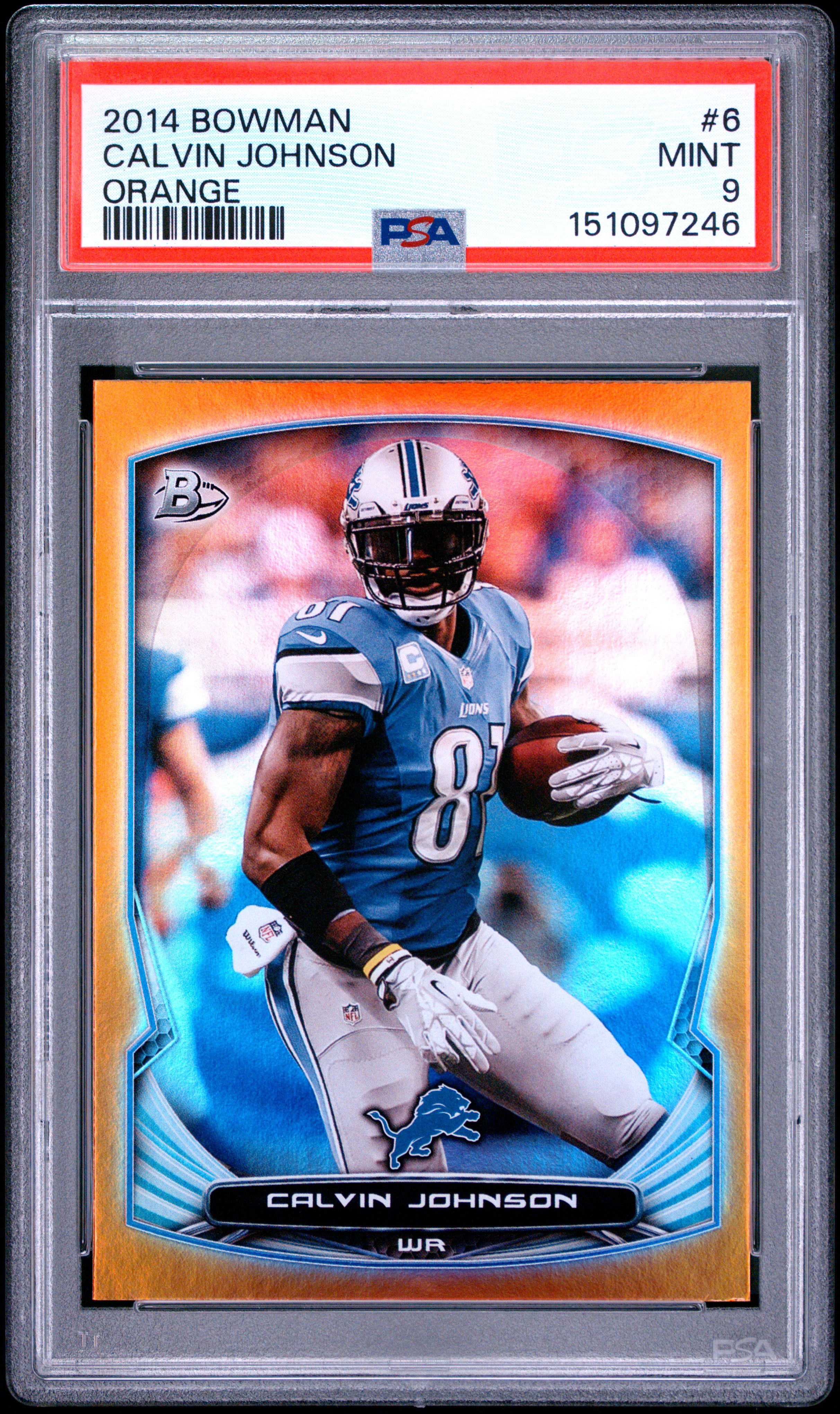 2014 #6 Calvin Johnson PSA 9 Bowman