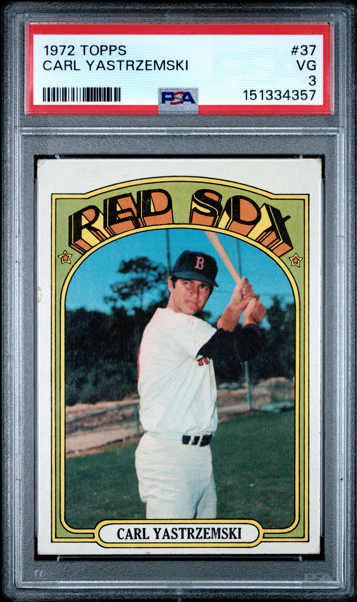 1972 Topps TOPPS Red #37 Carl Yastrzemski front