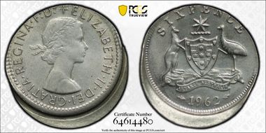 1962(m) 6D KM-58  Ag MS63