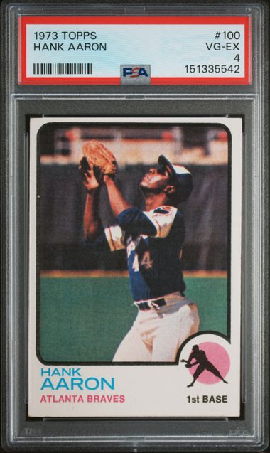 1973 Topps #100 Hank Aaron front
