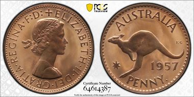 1957 Y. (p) 1D Matte PR66RD