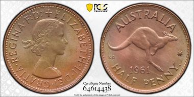 1961 Y. (p) 1/2D MS66RB
