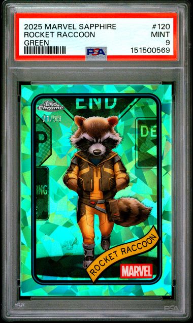 2025 Marvel Topps Sapphire #120 Rocketraccoon front
