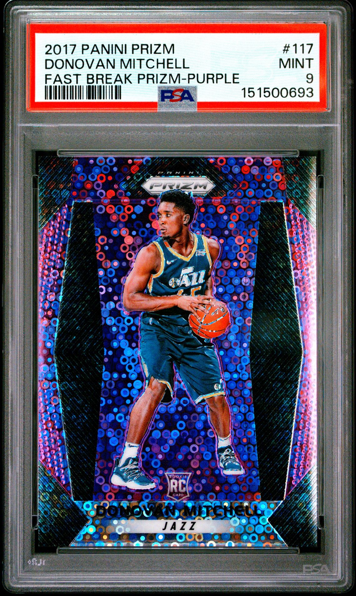 2017 Panini Prizm Fast Break #117 Donovan Mitchell front