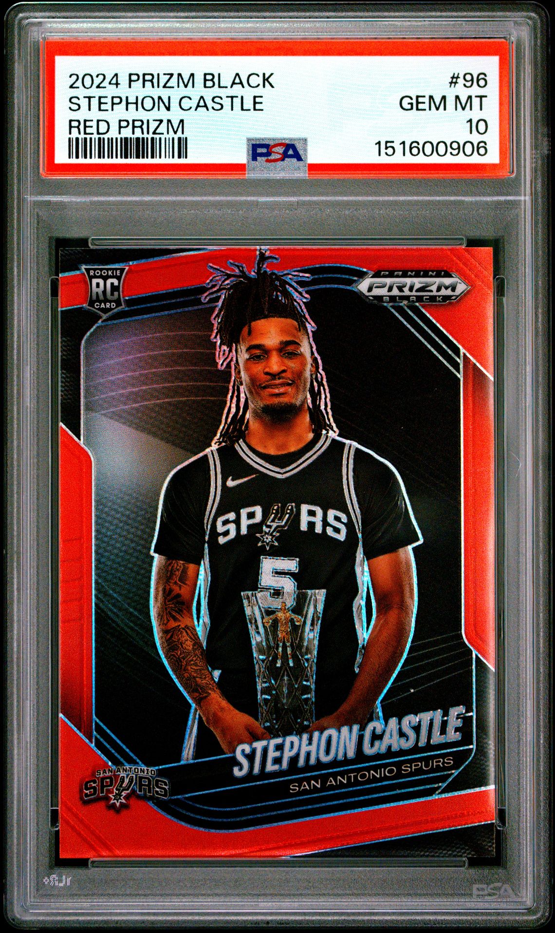 2024 Panini PANINI PRIZM BLACK RED PRIZM #96 Stephon Castle front