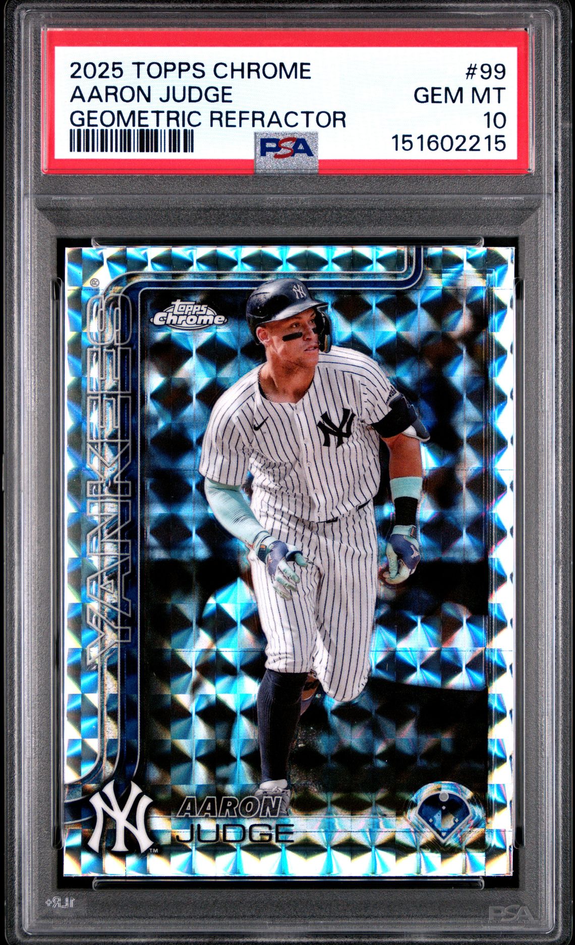 2025 Topps TOPPS CHROME GEOMETRIC REFRACTOR #99 Aaron Judge front