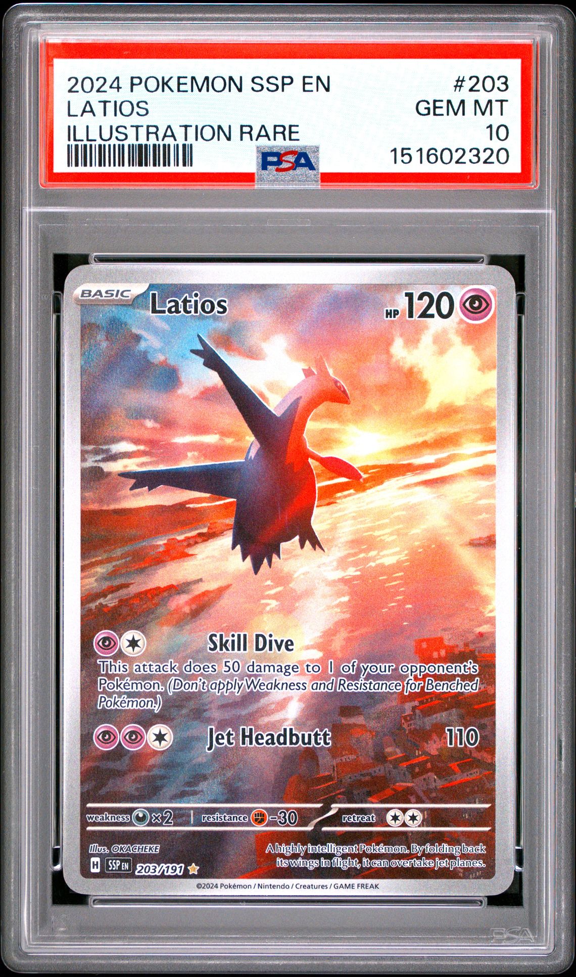 2024 Pokemon POKEMON SSP EN-SURGING SPARKS Illustration Rare #203 Latios front