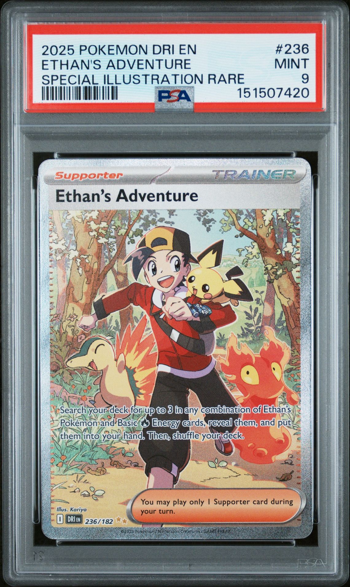 2025 Pokemon POKEMON DRI EN-DESTINED RIVALS SPECIAL ILLUSTRATION RARE #236 Ethan's Adventure front